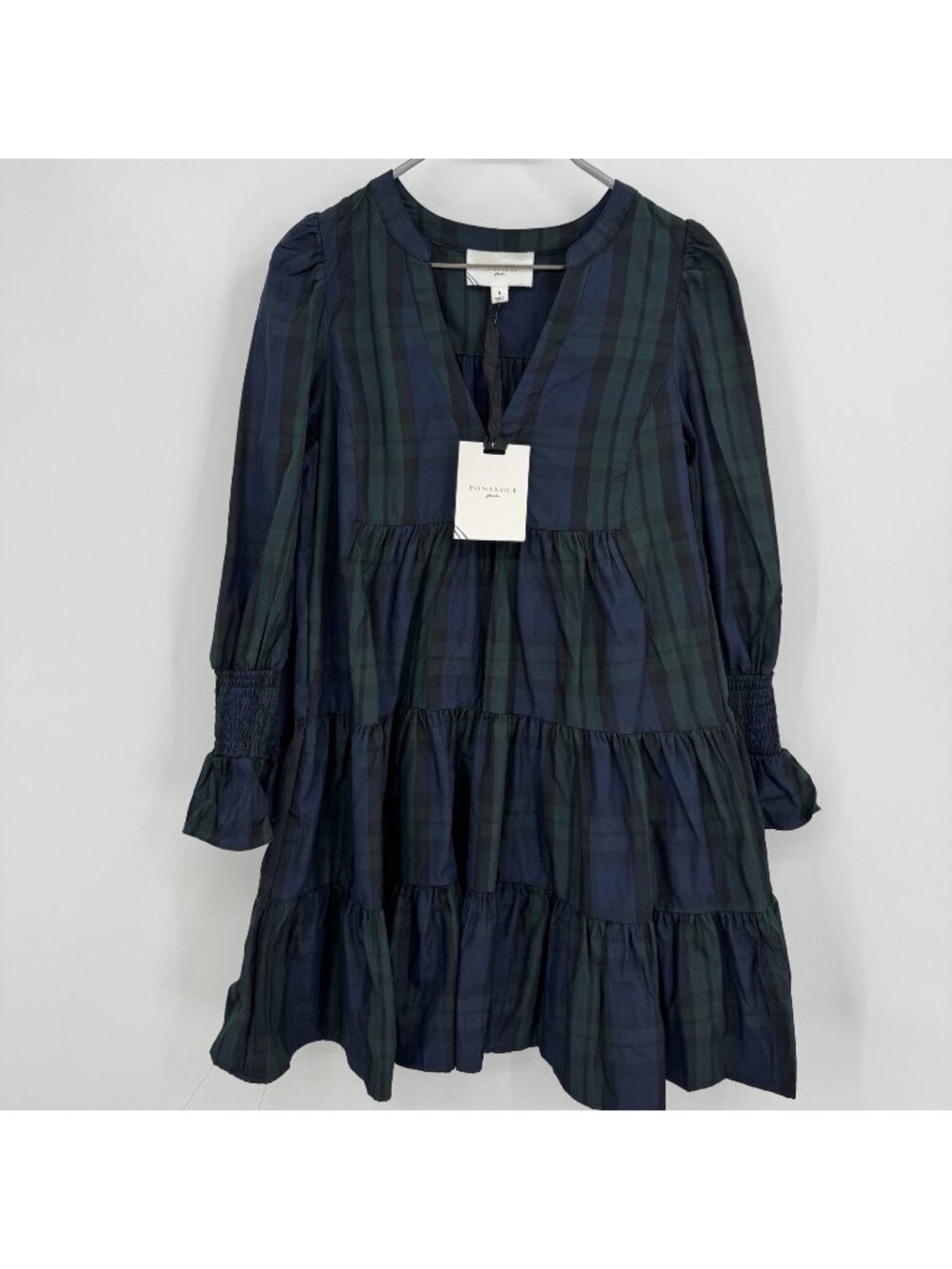Pomander Place by Tuckernuck Blackwatch Plaid Long Sleeve Kenzo Dress size S NWT